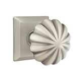 Transitional Pewter "Heritage" Flower Door Knob - Forge Hardware Studio