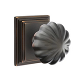 Transitional Oil Rubbed Bronze "Heritage" Flower Door Knob - Forge Hardware Studio
