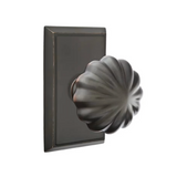 Transitional Oil Rubbed Bronze "Heritage" Flower Door Knob - Forge Hardware Studio