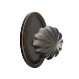 Transitional Oil Rubbed Bronze "Heritage" Flower Door Knob - Forge Hardware Studio