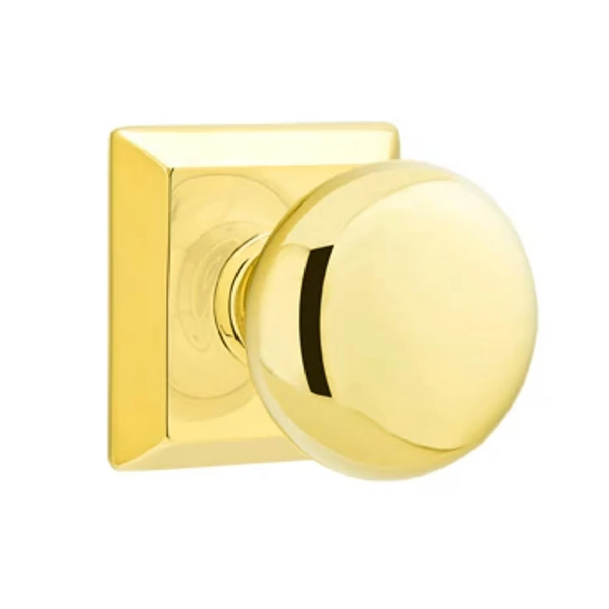 Transitional Polished Brass "Heritage" Round Door Knob - Forge Hardware Studio