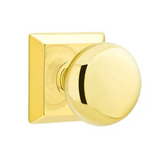 Transitional Polished Brass "Heritage" Round Door Knob - Forge Hardware Studio