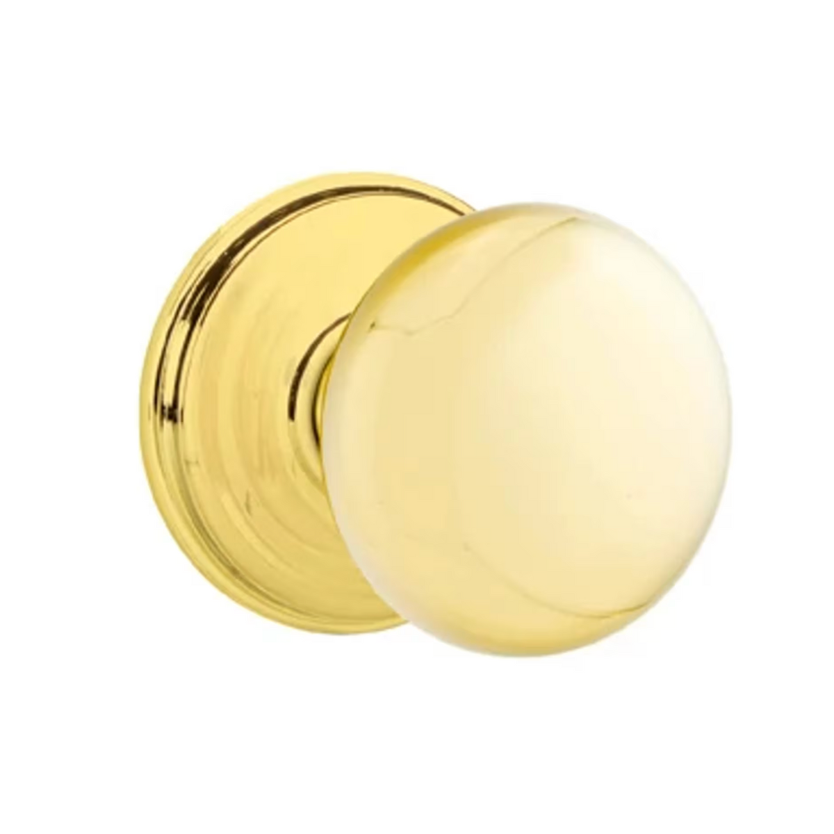 Transitional Polished Brass "Heritage" Round Door Knob - Forge Hardware Studio
