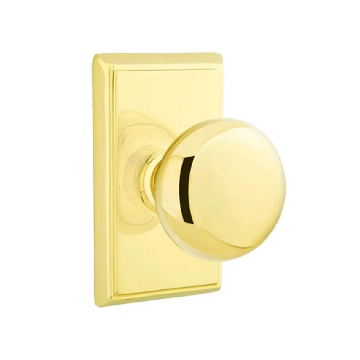 Transitional Polished Brass "Heritage" Round Door Knob - Forge Hardware Studio