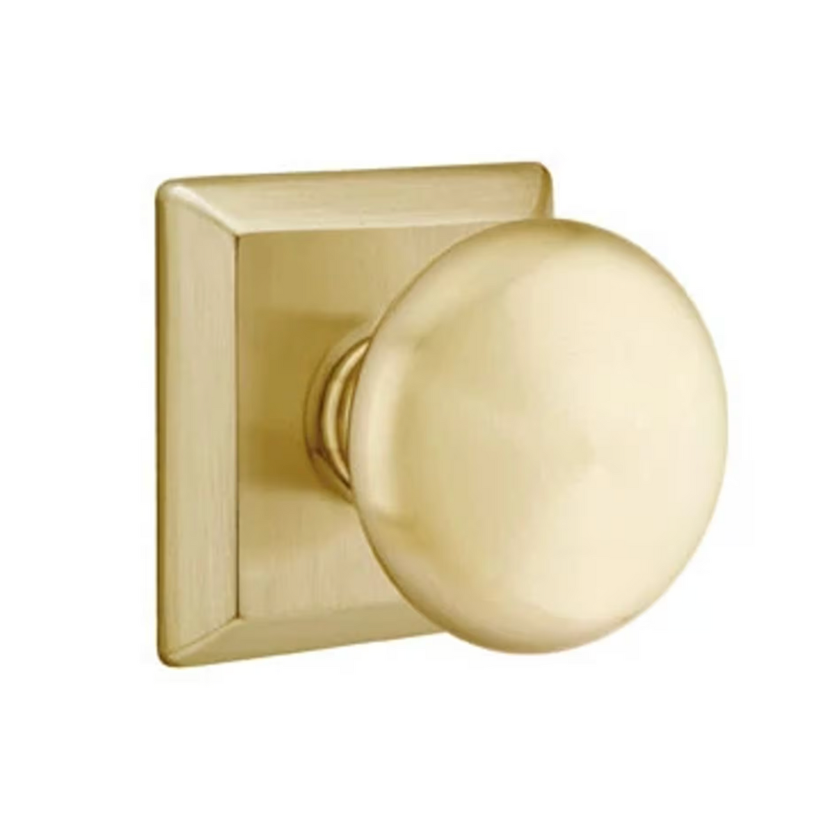 Transitional Satin Brass "Heritage" Round Door Knob - Forge Hardware Studio