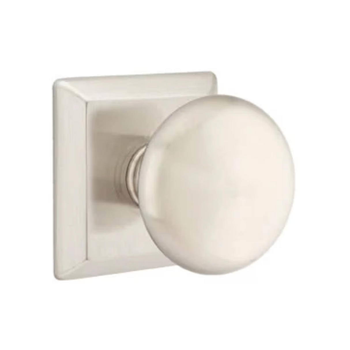 Transitional Satin Nickel "Heritage" Round Door Knob - Forge Hardware Studio