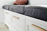 Brushed Bronze "Station" Drawer Tab Pull - Forge Hardware Studio