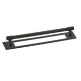 Matte Black Industrial Modern Pulls and Knob with Backplate - Forge Hardware Studio