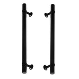 Matte Black "Contemporary" Glass Shower Door Handles - Back to Back Pulls - Forge Hardware Studio
