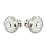 Round Polished Nickel "Fia" Round Glass Shower Knob - Industry Hardware