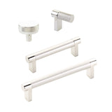 Knurled Polished Nickel Cabinet Knobs and Drawer Pulls - Forge Hardware Studio