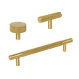 Knurled Satin Brass "Texture No. 3" Drawer Pulls and Knobs - Forge Hardware Studio