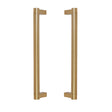 Champagne Bronze Smooth Glass Shower Door Handles - Forge Hardware Studio