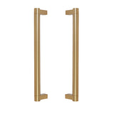 Champagne Bronze Smooth Glass Shower Door Handles - Forge Hardware Studio