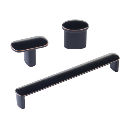 Oil Rubbed Bronze "Lake" Drawer Pulls and Cabinet Knobs - Forge Hardware Studio