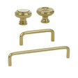 Polished Brass "Heritage No.2" Cabinet Knobs and Wire Pulls - Forge Hardware Studio