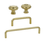 Polished Brass "Heritage No.2" Cabinet Knobs and Wire Pulls - Forge Hardware Studio