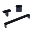 Matte Black "Lake" Drawer Pulls and Cabinet Knobs - Forge Hardware Studio