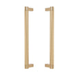 Champagne Bronze Knurled Glass Shower Door Handles - Forge Hardware Studio