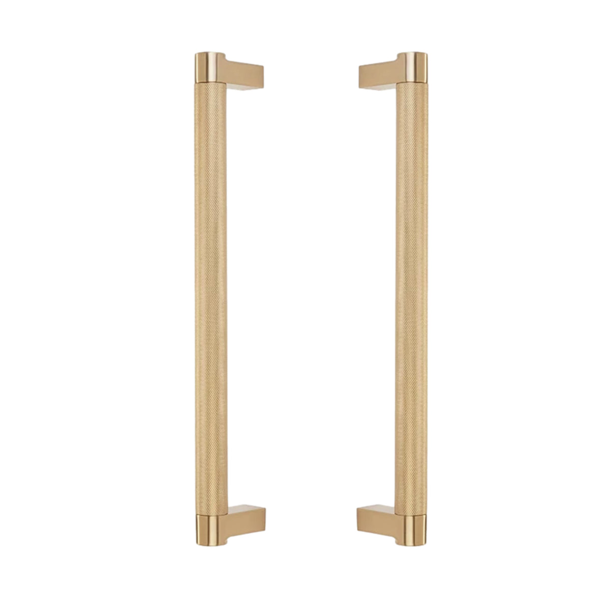 Champagne Bronze Knurled Glass Shower Door Handles - Forge Hardware Studio