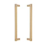 Champagne Bronze Knurled Glass Shower Door Handles - Forge Hardware Studio