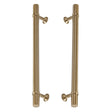 Champagne Bronze "Contemporary" Glass Shower Door Handles - Back to Back Pulls - Forge Hardware Studio
