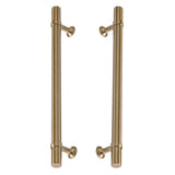 Champagne Bronze "Contemporary" Glass Shower Door Handles - Back to Back Pulls - Forge Hardware Studio