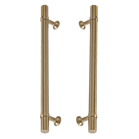 Champagne Bronze "Contemporary" Glass Shower Door Handles - Back to Back Pulls - Forge Hardware Studio