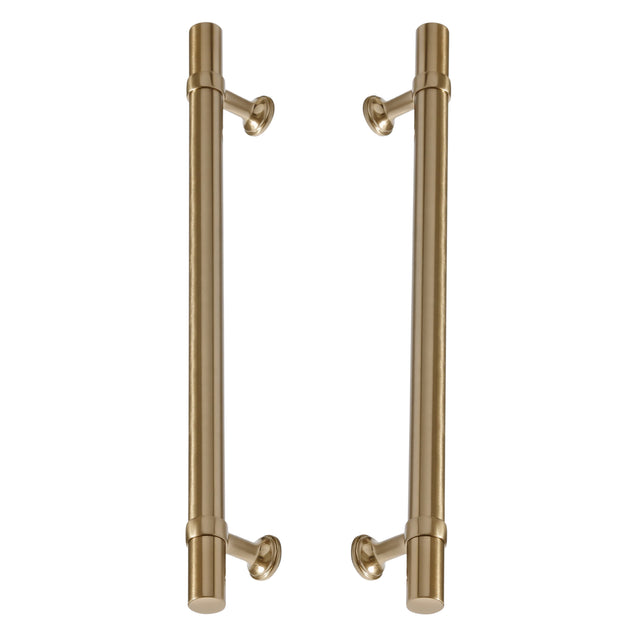 Champagne Bronze "Contemporary" Glass Shower Door Handles - Back to Back Pulls - Forge Hardware Studio