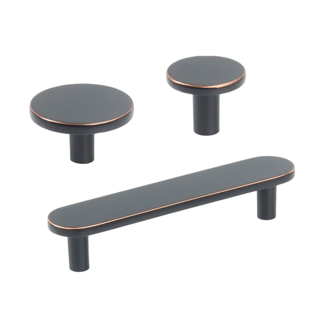 Oil Rubbed Bronze "Arlow" Drawer Pulls and Cabinet Knobs - Forge Hardware Studio