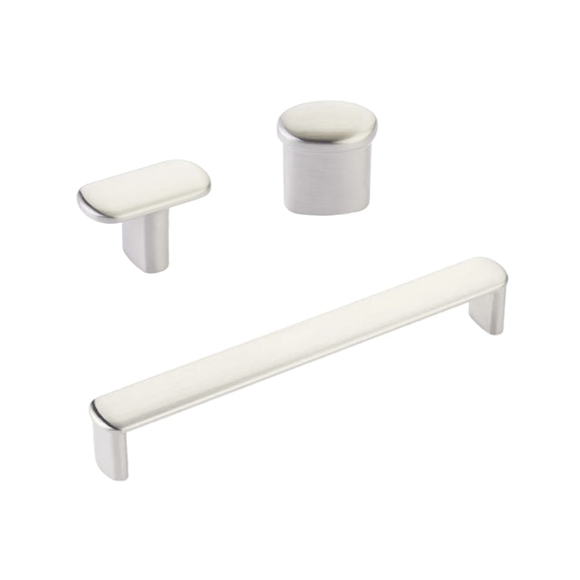 Satin Nickel "Lake" Drawer Pulls and Cabinet Knobs - Forge Hardware Studio