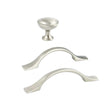 Brushed Nickel "Tina" Cabinet Knob and Drawer Pulls - Forge Hardware Studio