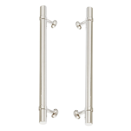Polished Chrome "Contemporary" Glass Shower Door Handles - Back to Back Pulls - Forge Hardware Studio