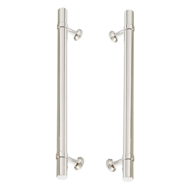 Polished Chrome "Contemporary" Glass Shower Door Handles - Back to Back Pulls - Forge Hardware Studio