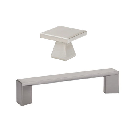 Satin Nickel "Vita" Cabinet Knobs and Drawer Pulls - Forge Hardware Studio