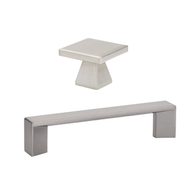 Satin Nickel "Vita" Cabinet Knobs and Drawer Pulls - Forge Hardware Studio