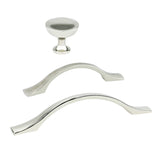 Polished Nickel "Tina" Cabinet Knob and Drawer Pulls - Forge Hardware Studio