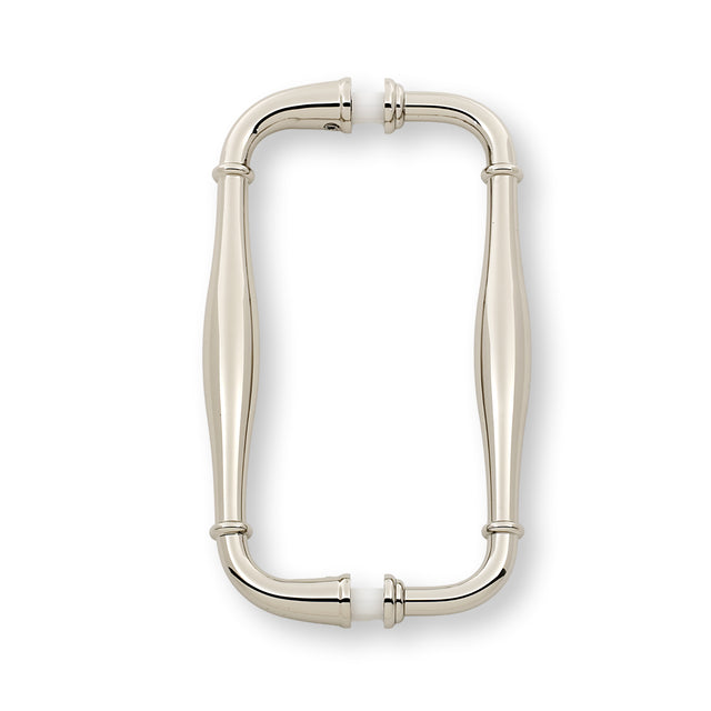 Polished Nickel "Kensington" Glass Shower Door Handle - Forge Hardware Studio