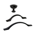 Matte Black "Tina" Cabinet Knob and Drawer Pulls - Forge Hardware Studio