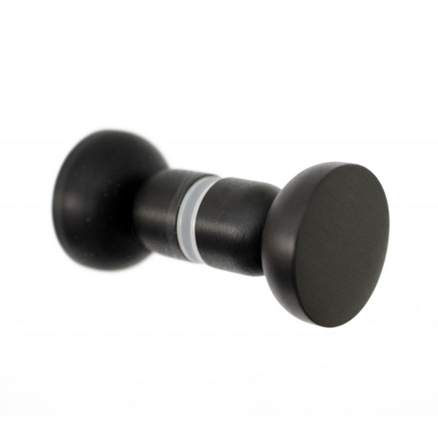 Glass Shower "Pedestal" Round 1-3/16" Matte Black Door Knob - Forge Hardware Studio