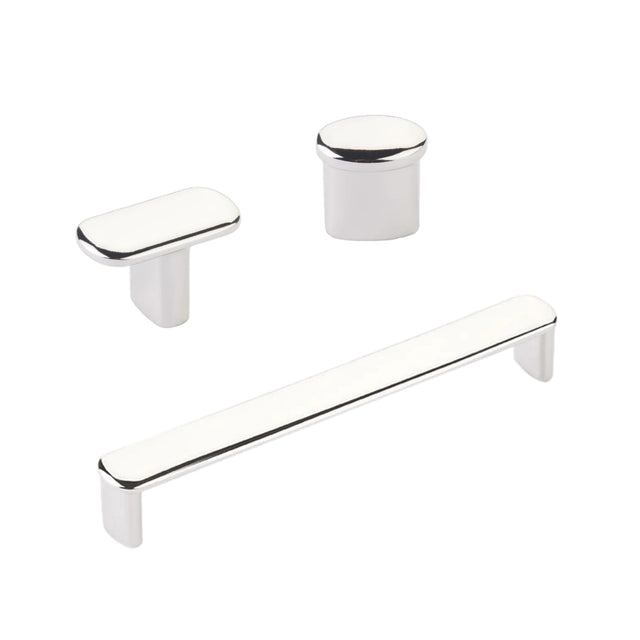 Polished Nickel "Lake" Drawer Pulls and Cabinet Knobs - Forge Hardware Studio