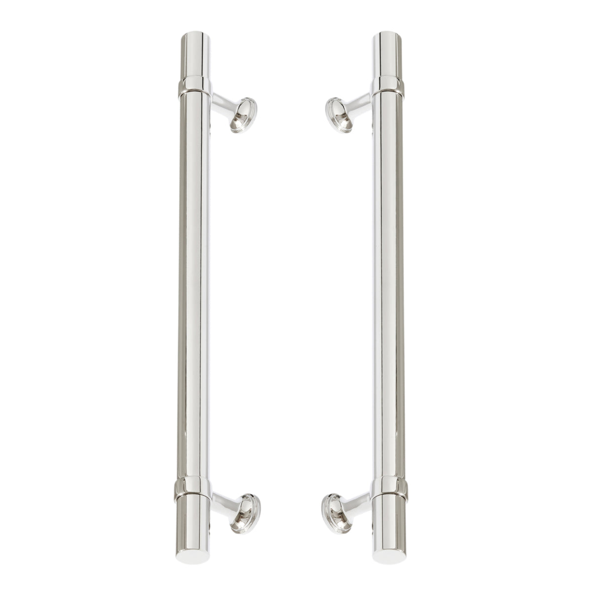 Polished Chrome Smooth "Contemporary" Glass Shower Door Handles - Forge Hardware Studio