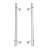 Polished Chrome Smooth "Contemporary" Glass Shower Door Handles - Forge Hardware Studio