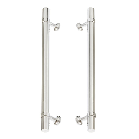 Polished Chrome Smooth "Contemporary" Glass Shower Door Handles - Forge Hardware Studio