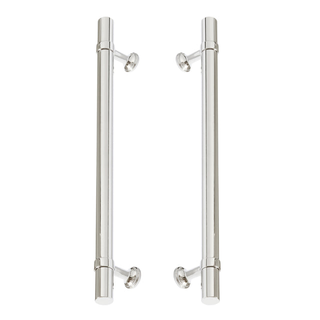 Polished Chrome Smooth "Contemporary" Glass Shower Door Handles - Forge Hardware Studio
