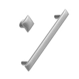 Satin Steel "Flow" T-Bar Cabinet Knob and Drawer Pull - Forge Hardware Studio