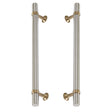 Champagne Bronze and Satin Nickel Smooth "Contemporary" Glass Shower Door Handles - Forge Hardware Studio