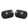 Cylinder Matte Black "Knurled" Round Glass Shower Knob - Forge Hardware Studio