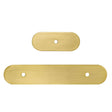 Champagne Bronze Rounded Drawer Pull Backplates - Forge Hardware Studio