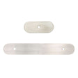 Brushed Nickel Rounded Drawer Pull Backplates - Forge Hardware Studio